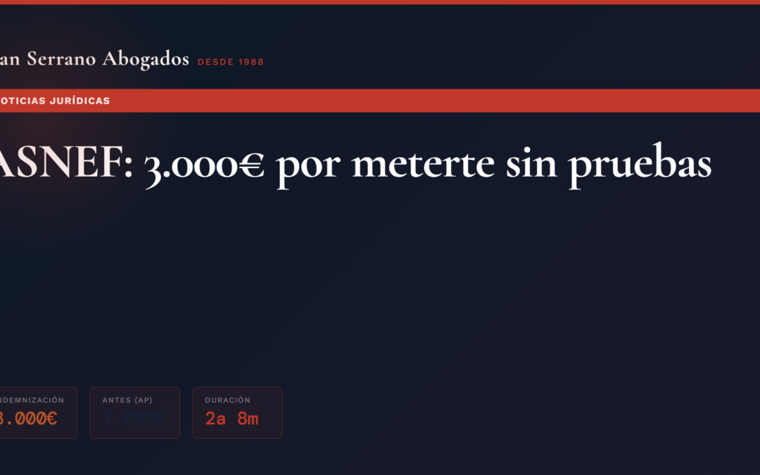 El Supremo confirma que incluirte en ASNEF sin acreditar la deuda vulnera tu honor: 3.000€ de indemnización