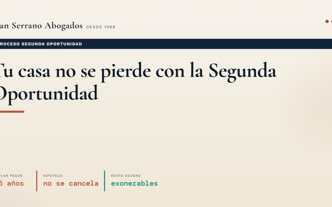 ¿Puedo conservar mi vivienda con la Ley de Segunda Oportunidad?