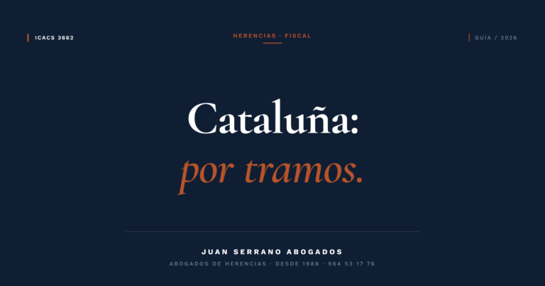 Impuesto de Sucesiones en Cataluña 2026 - Juan Serrano Abogados